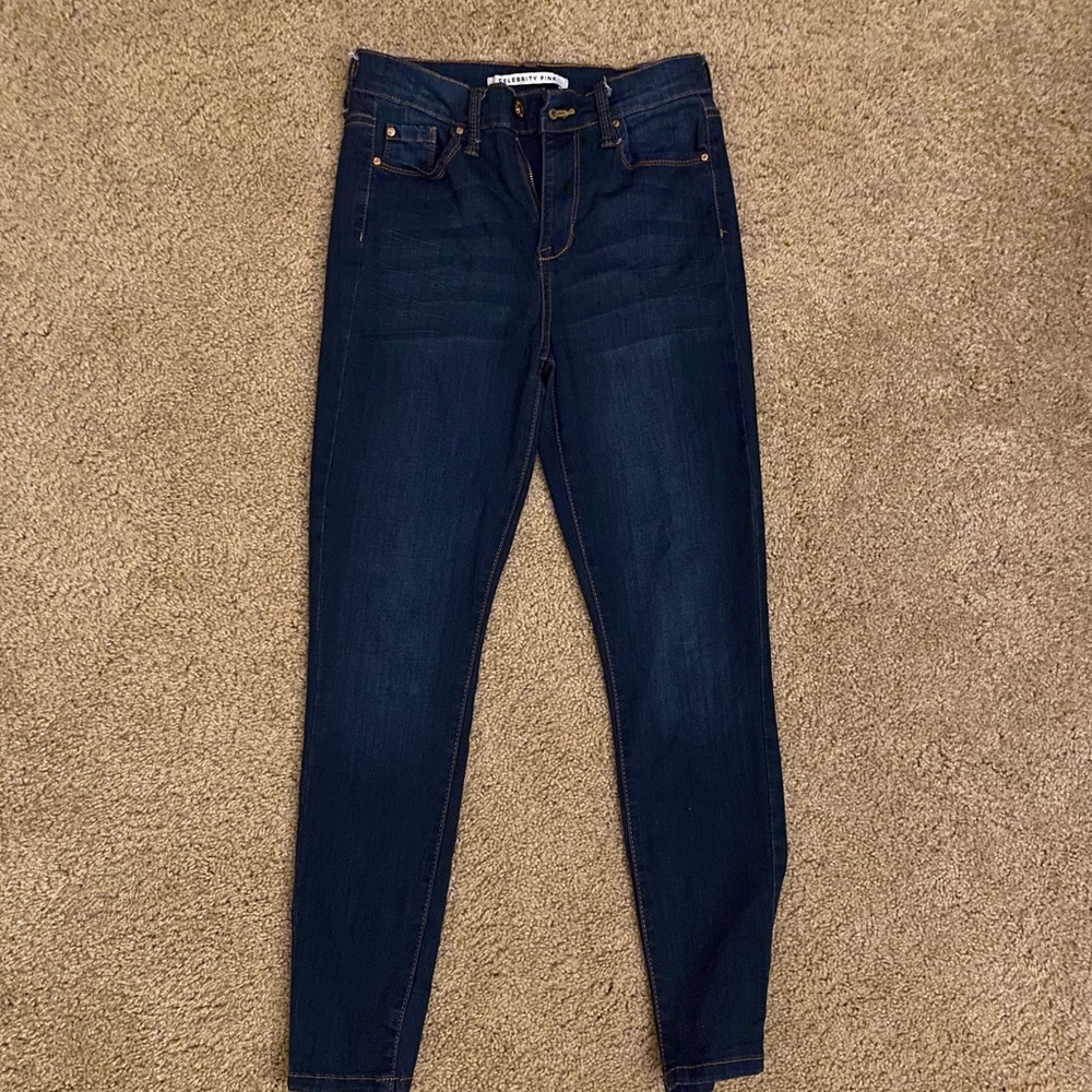 High waisted skinny jeans